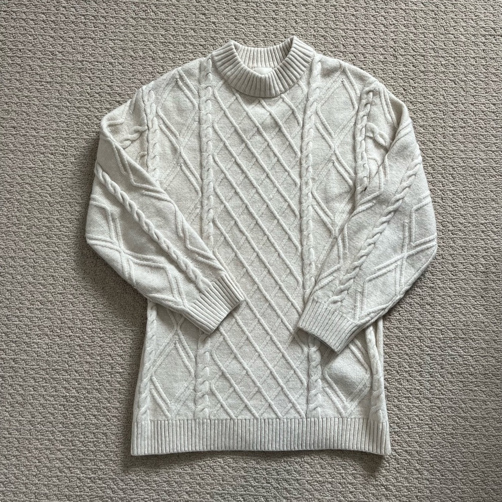 H&M Off-White Cable Knit Sweater
